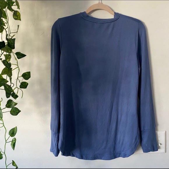 Periwinkle super soft long sleeve crew neck shirt - Picture 2 of 4